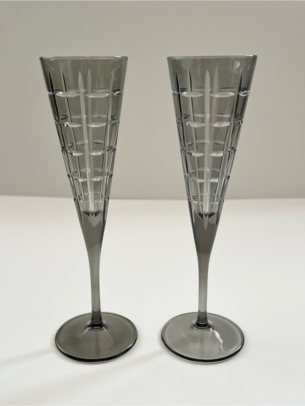 Pasabahce Smokey Grey Champagne Flutes - Set of 2